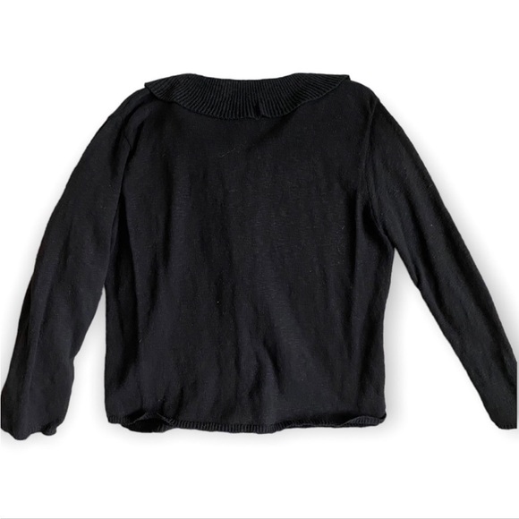 Willow VTG SWEATER CARDIGAN RUFFLE COLLAR DOUBLE BREASTED PEARL BUTTONS - Picture 6 of 9